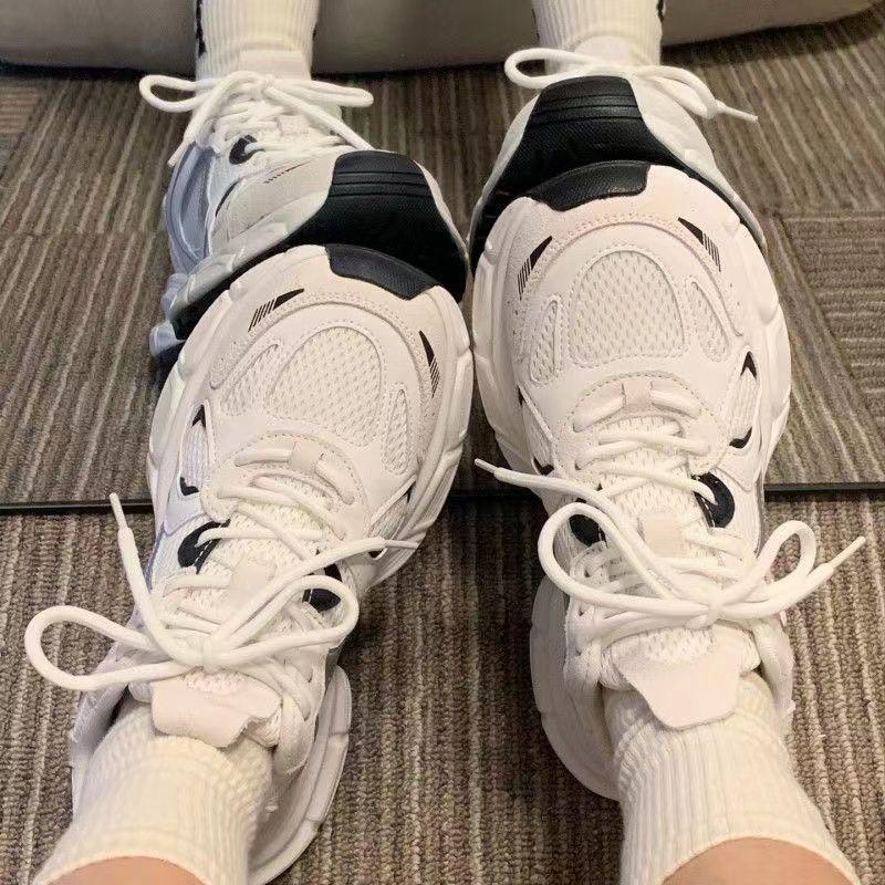 Women's Casual Chunky Sneakers With Platforms Comfortable Shoes White