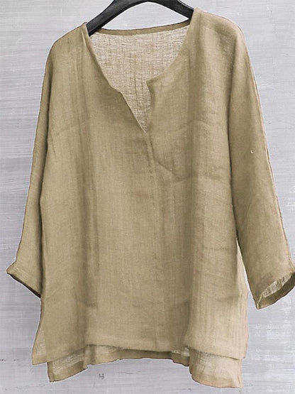 Linen Shirt Shirt Summer Shirt Beach Shirt khaki