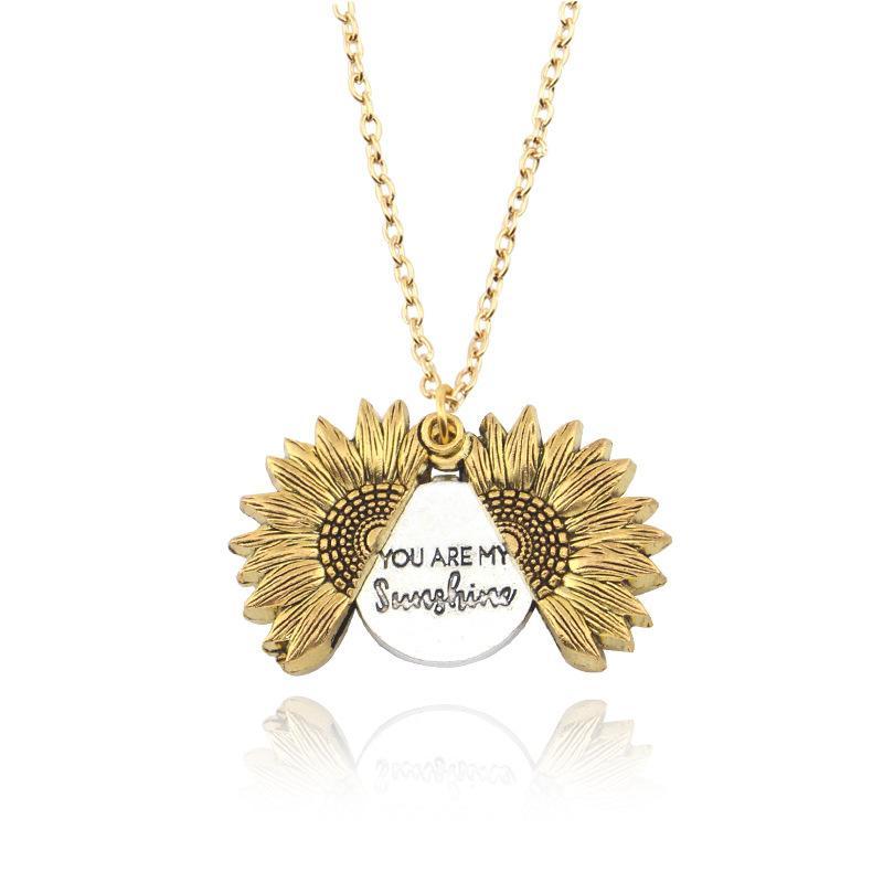 Sunflower Alloy Floral Collarbone Chain N955 Gold