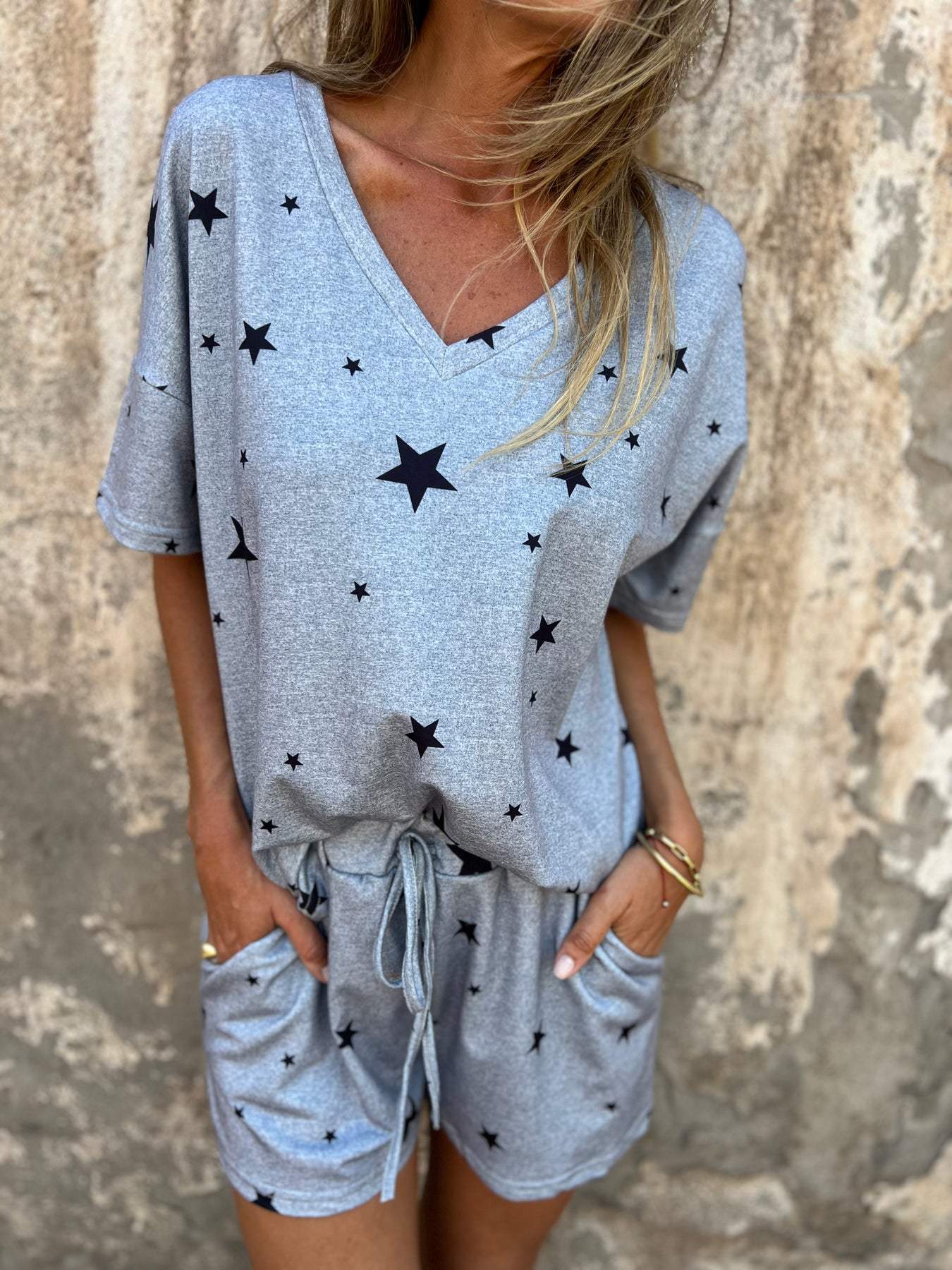 Comfortable Star Print Set