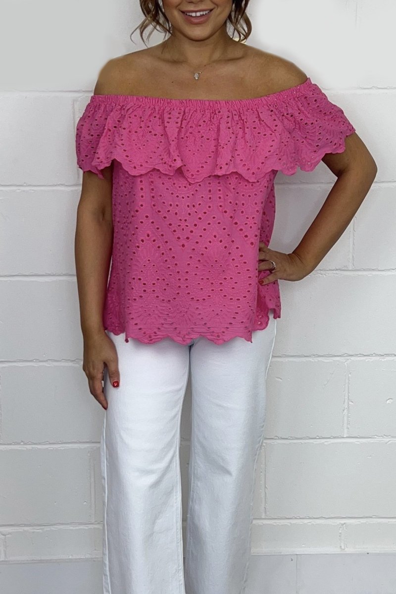 Solid color casual top Pink