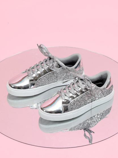 Women's Casual Glitter Walking Skate Shoes