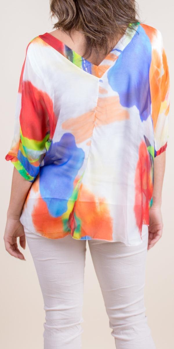 Printed Chiffon T-Shirt