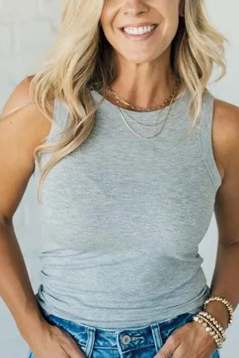 Women's Solid Ribbed Tank Top