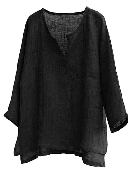 Linen Shirt Shirt Summer Shirt Beach Shirt black