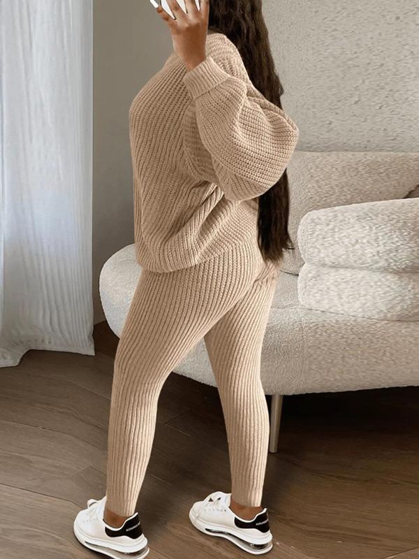 Fashionable Casual Knitted Suit Pants Suit