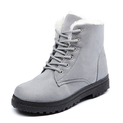 Winter Large Plush Snow Boots Grey