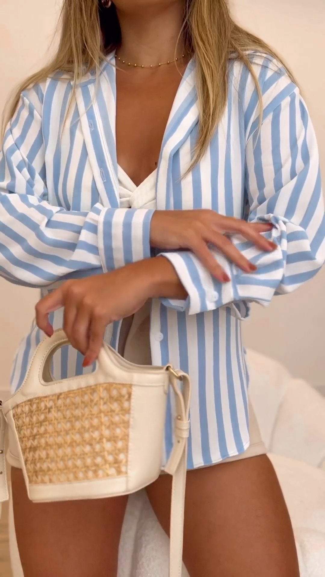 Women's Lapel Long Sleeve Striped Shirt