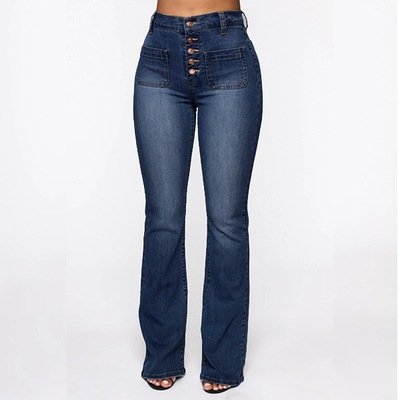 Women's Sculpting High Waist Flare Jeans dark blue