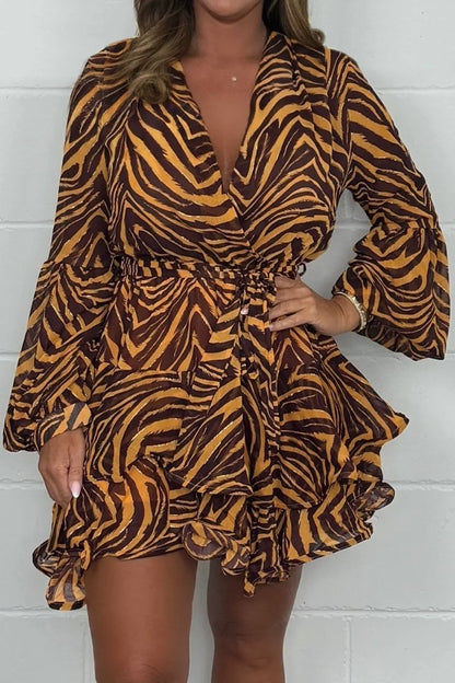 Women's zebra print dress