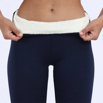 Lambskin Winter Leggings Navy blue