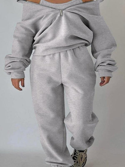 Sweatshirt and sweatpants two-piece suit Grey