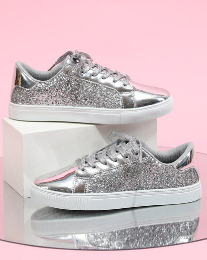 Women's Casual Glitter Walking Skate Shoes