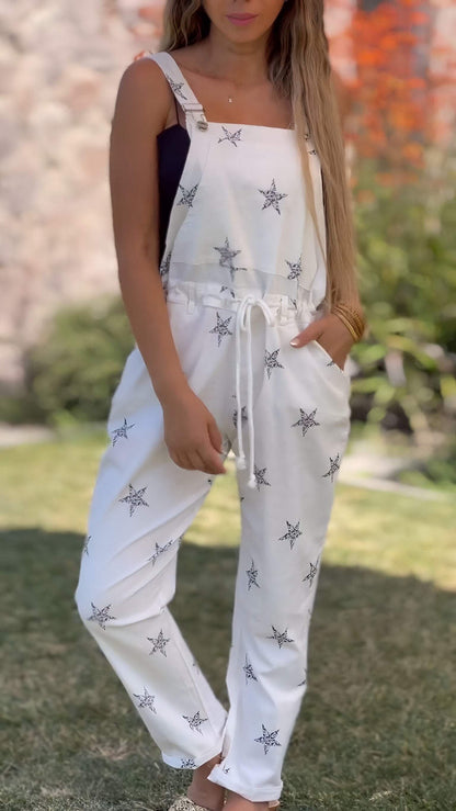 Lace-up Design Overalls