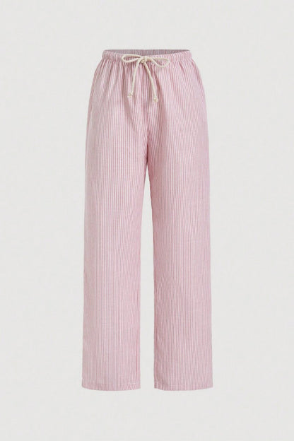 Casual striped trousers Light pink