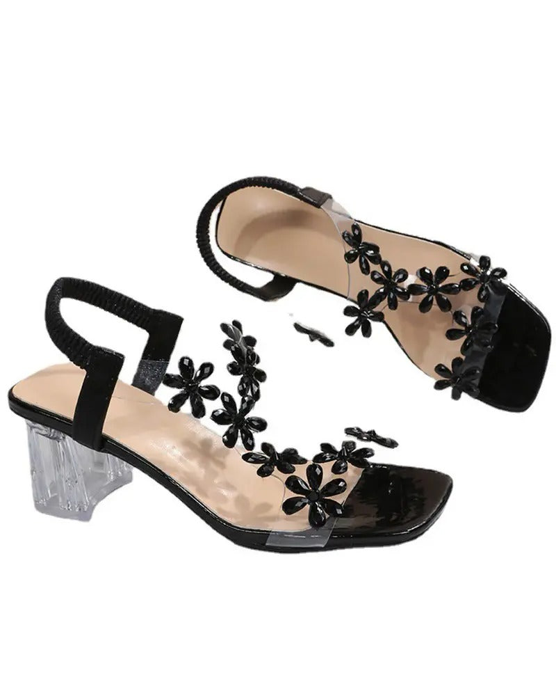 women's summer strappy sandals rhinestone high heels