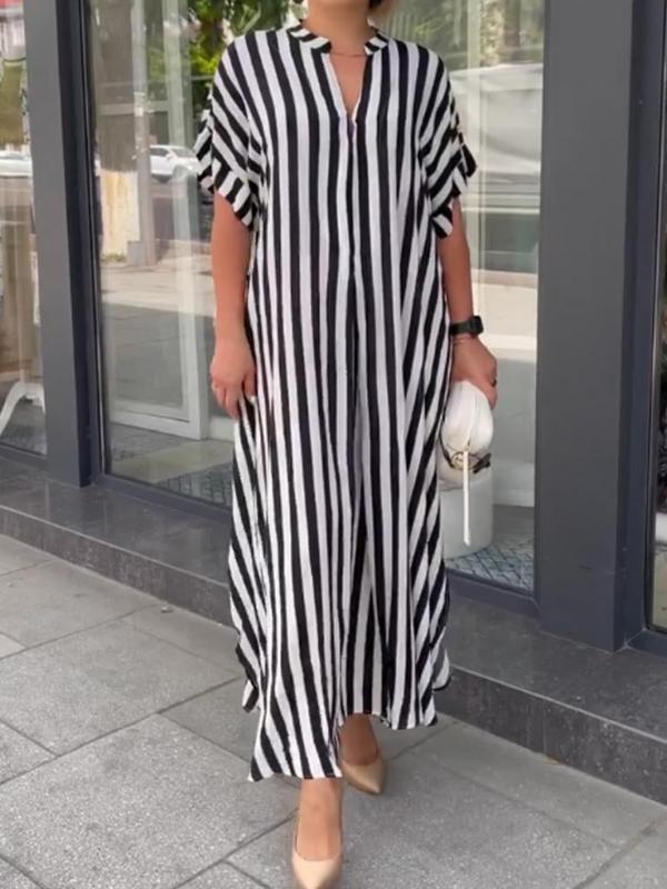 Classic Striped Shirt Dress