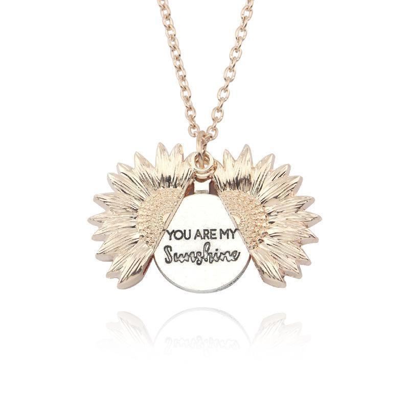 Sunflower Alloy Floral Collarbone Chain N955 Rose Gold