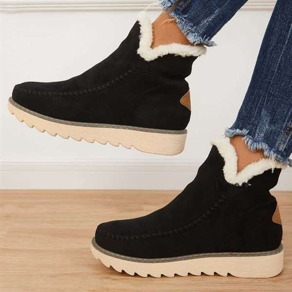 Women's Classic Non-Slip Ankle Snow Boots Black