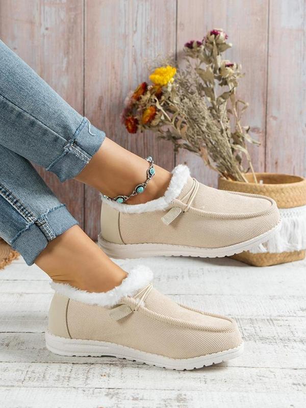 women's thickened velvet warm cotton shoes Beige