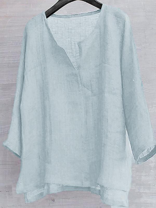 Linen Shirt Shirt Summer Shirt Beach Shirt light blue