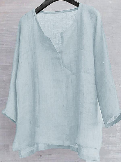 Linen Shirt Shirt Summer Shirt Beach Shirt light blue