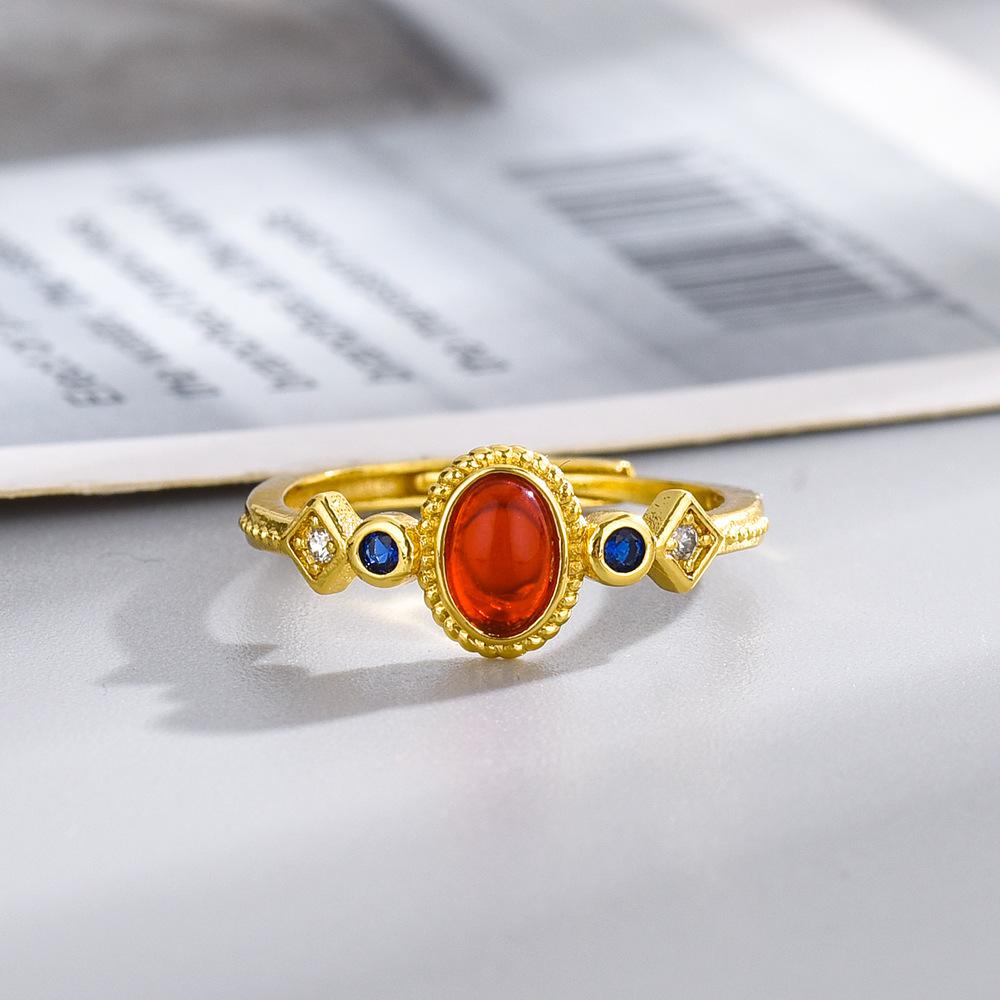 Little Palace Bird Temperament Retro Open Ring for Women As Show One Size