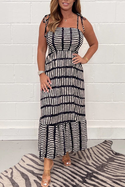 Women's Block Print Maxi Dress