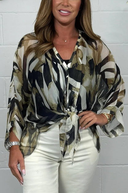 Women's Printed Chiffon Shirt