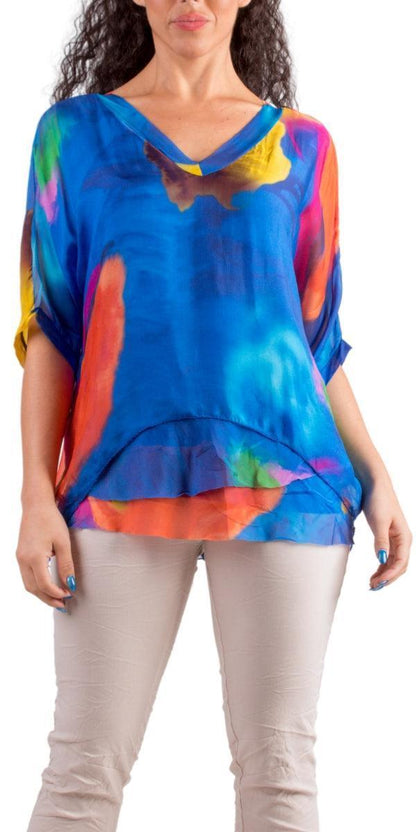 Printed Chiffon T-Shirt