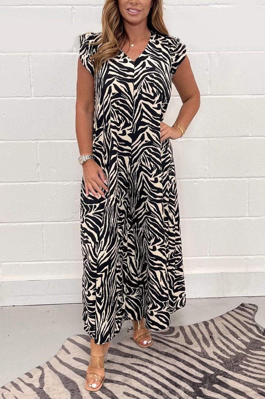 Animal print jumpsuit Zebra print