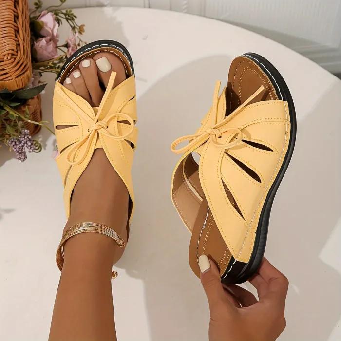 Women's Solid Color Platform Sandals Shoes