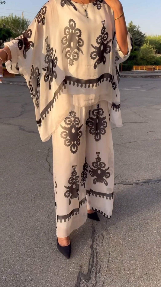 Women Loose Printed Suit