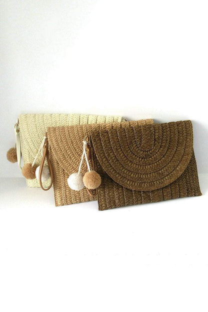 Woven bag clutch