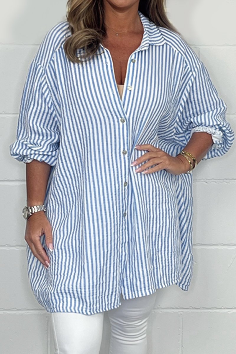 Casual striped shirt Blue