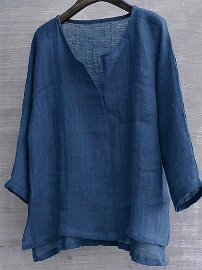 Linen Shirt Shirt Summer Shirt Beach Shirt blue