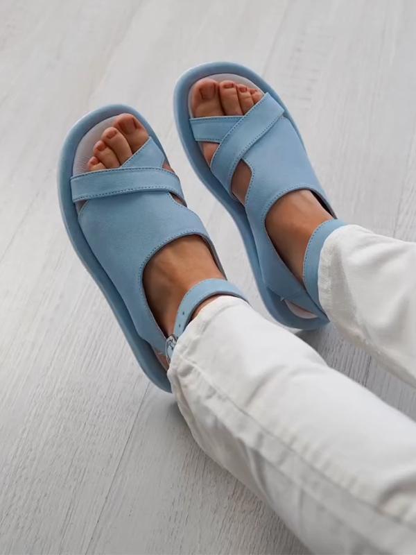 Casual Flat Strappy Sandals Blue