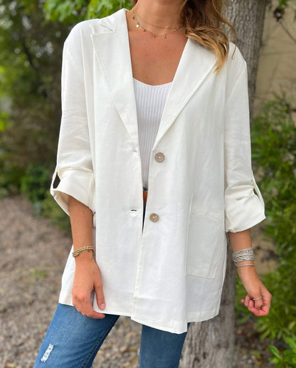 Women's Lapel Sleeve Casual Jacket