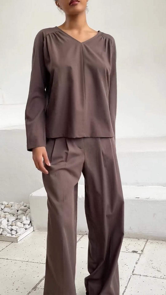 Women's V-neck Comfortable Suit