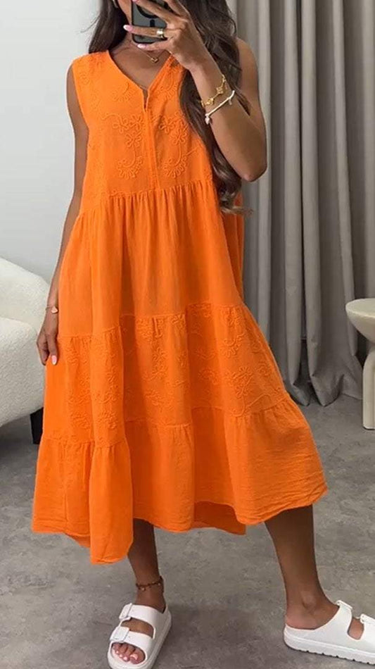 Women's Casual Solid Sleeveless Dresses