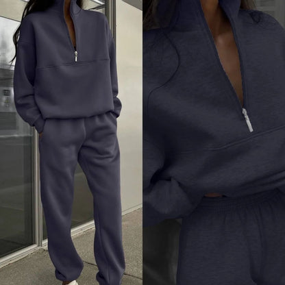 Sweatshirt and sweatpants two-piece suit