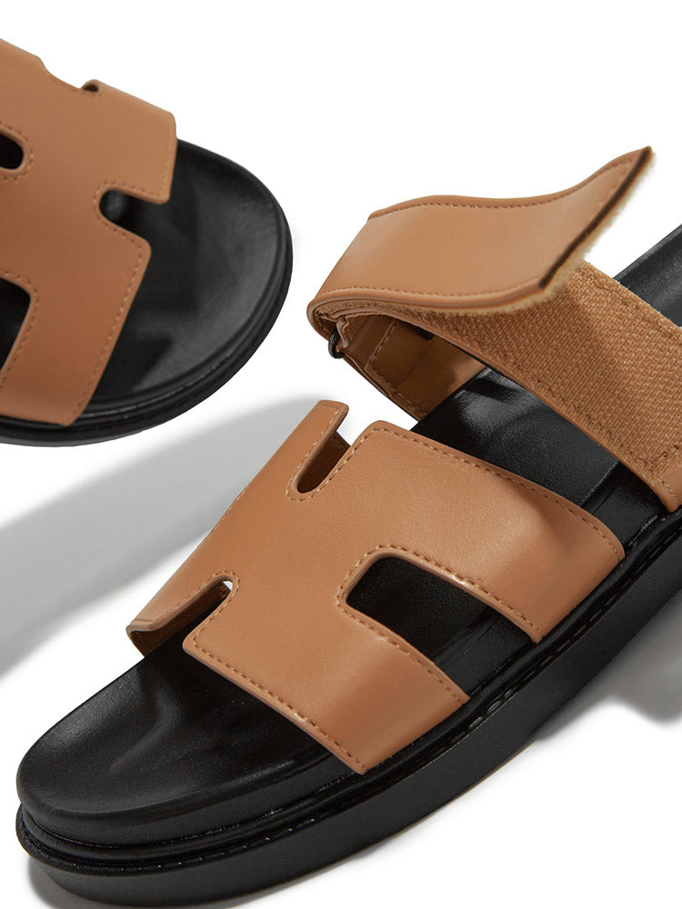 Velcro Strap Flat Sandals