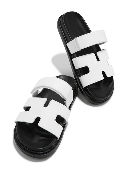 Velcro Strap Flat Sandals