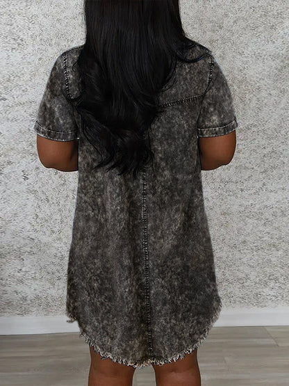 Morchique Washed Denim Shirt Dress