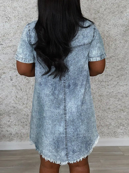 Morchique Washed Denim Shirt Dress