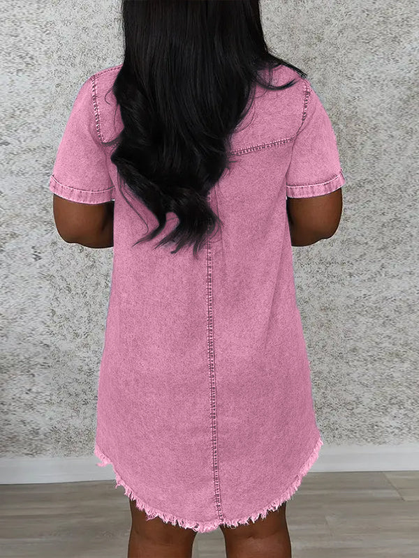 Morchique Washed Denim Shirt Dress