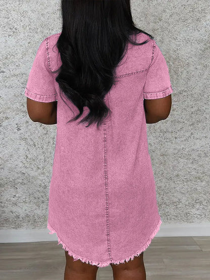 Morchique Washed Denim Shirt Dress