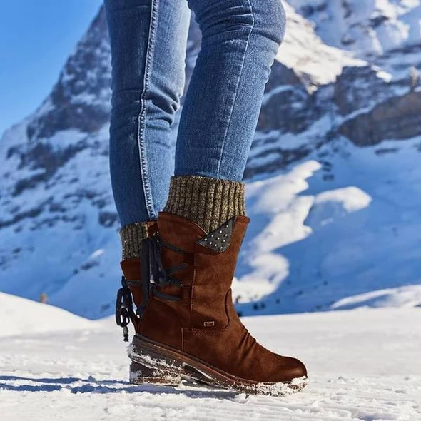 Winter Warm Back Lace Up Boots Shoes