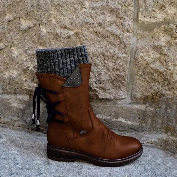 Winter Warm Back Lace Up Boots Shoes