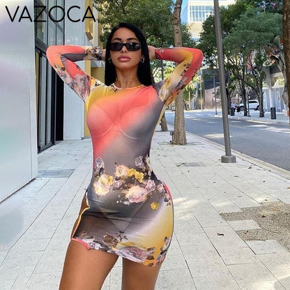 Hot Floral Print Dress